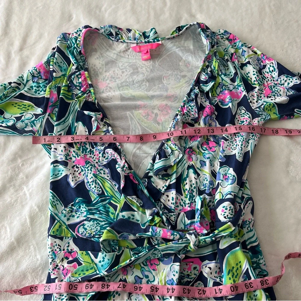 Lilly Pulitzer Jessalynne Wrap Romper Dress in Sway This Way - Picture 11 of 12